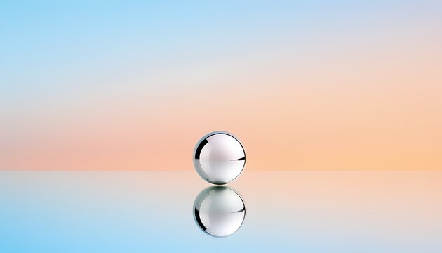 Water Droplet Reflection on Smooth Surface.