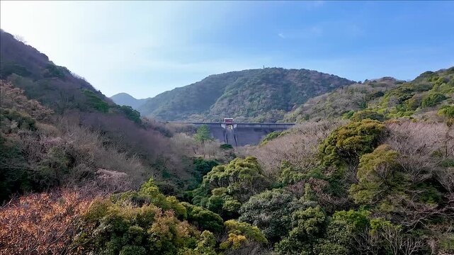 洲本市に建設された重力式コンクリートの鮎屋川ダム