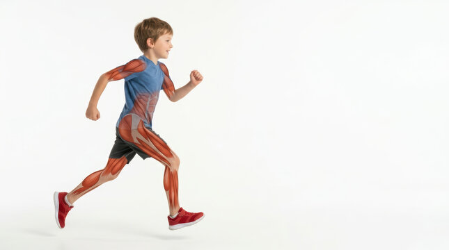 Realistic depiction of human muscle movement in biological context