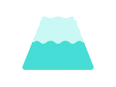 水色の富士山　イラスト
