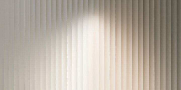 Minimalist warm white vertical pleated abstract background with soft central glow and smooth 3D geometric texture