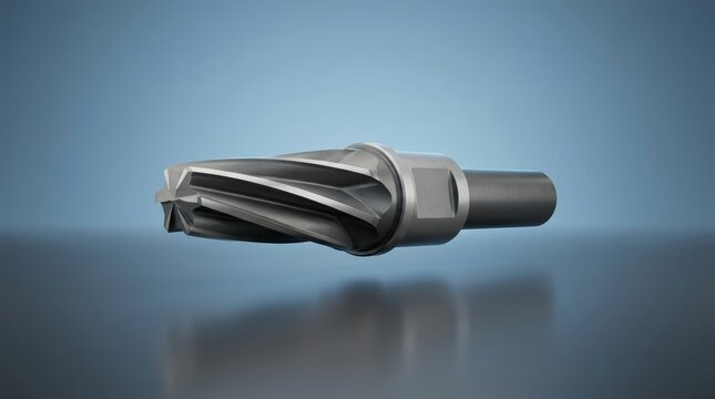 Pipe reamer 3D render internal finishing tool designed for burr removal flow improvement and plumbing maintenance