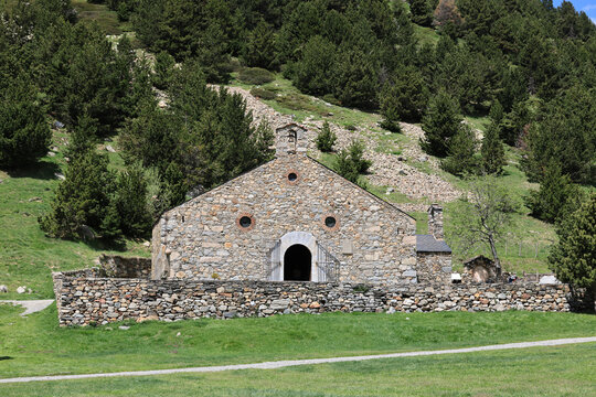 The Ermita de Sant Gil is a chapel dating back to 1615, located in the Vall de Nuria in the Catalan Pyrenees, Spain  
