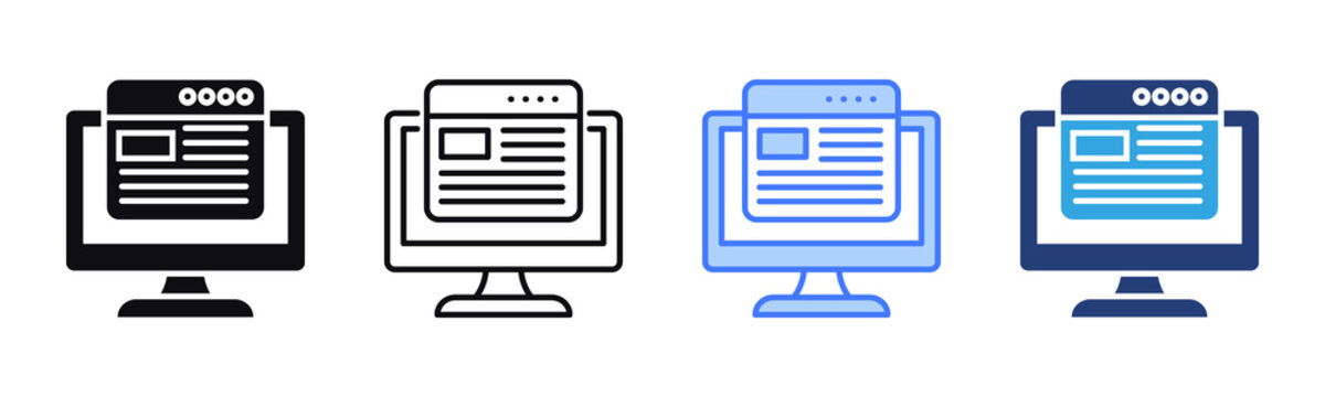 Digital Resume icon sheet multiple style collection