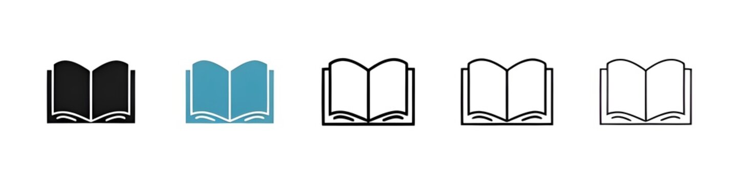 Book Line Icon Set for UI Designs. Dictionary Vector Icon. Notebook or Textbook Sign for UI Designs. Thin line customizable illustration. Symbol. Vector isolated outline drawing. Editable stroke. Icon
