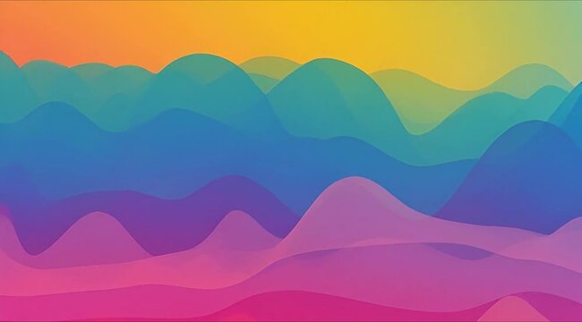 Abstract layered wave background 2-41 movie style illustration with vibrant gradient colors and flowing curves for digital wallpaper