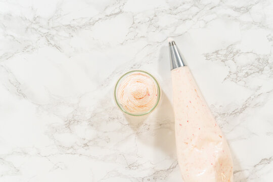 Filled Piping Bag With Round Metal Tip