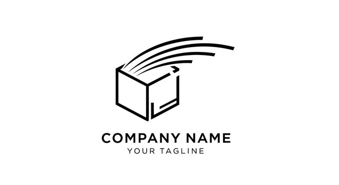 A simple line art logo design template.