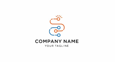 Fototapeta premium Company logo template with abstract design.