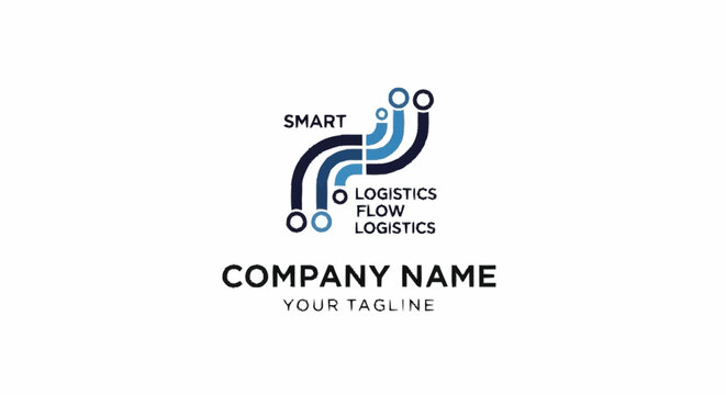 Logistics company logo template design.