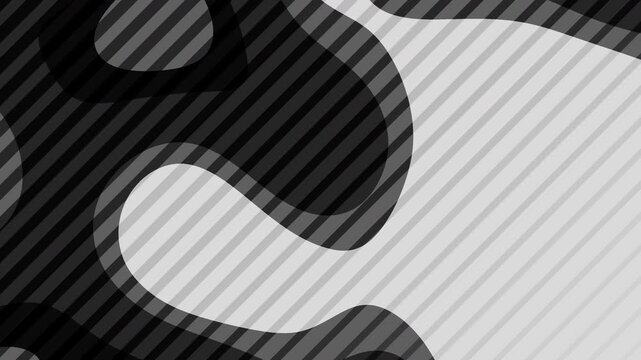 Abstract black grey gradient background wavy shapes with diagonal stripes suitable for modern designs, backgrounds, textiles, and packaging with a sophisticated look.