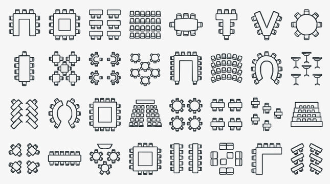 Clean Minimalist Black and White Line Icons Set of Electronic Components and Connectors with high quality professional line art symbols for modern creative design and digital branding projects
