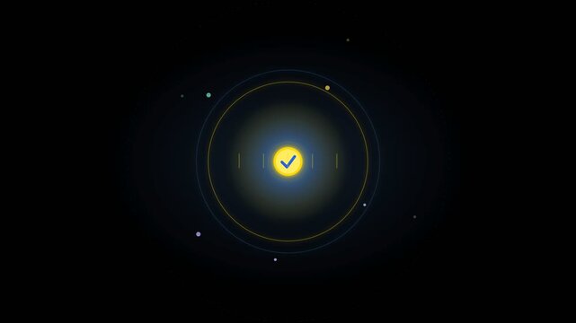 Animated Checklist Icon Appearing on a Dark Background Minimalist Style