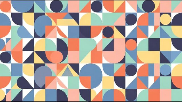Colorful geometric shapes pattern background 1.