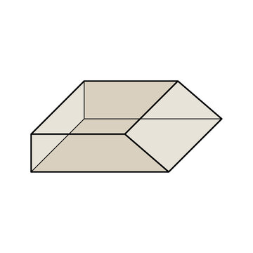 Trapezoidal Prism Shape Illustration Desin