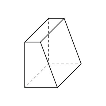 Trapezoidal Prism Shape Illustration Desin