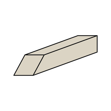 Trapezoidal Prism Shape Illustration Desin
