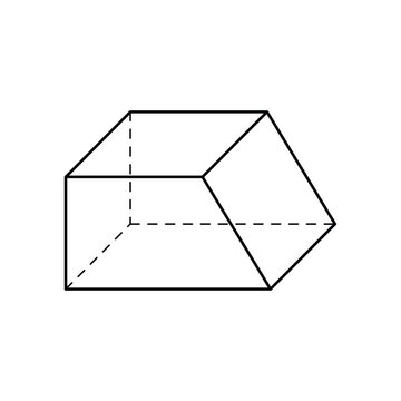 Trapezoidal Prism Shape Illustration Desin