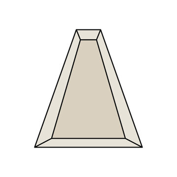 Trapezoidal Prism Shape Illustration Desin