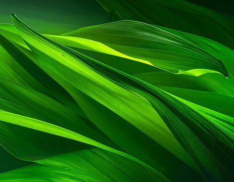 Lush Green Leaves - A Vibrant Display of Natures Beauty.