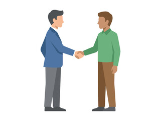Fototapeta premium Recruiter greeting candidate with professional handshake