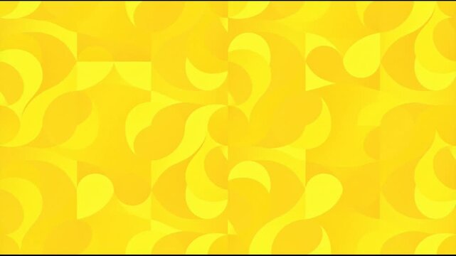 Yellow Background With Leaf Patterns.