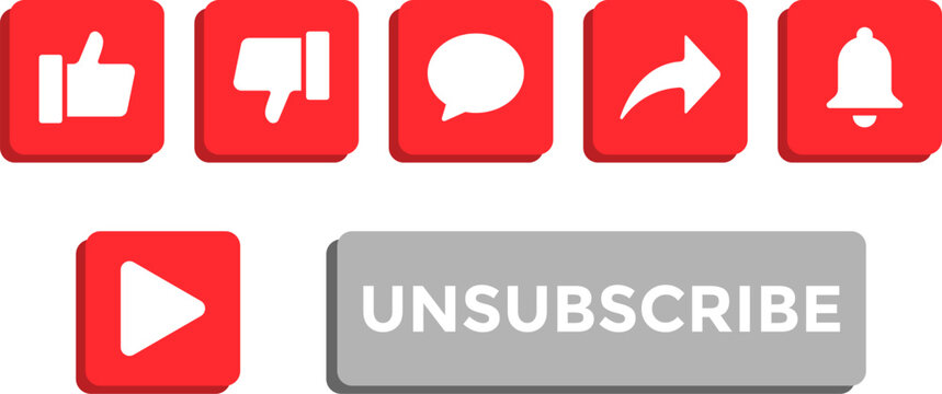 Unsubscribe Icon design concept. Unsubscribe internet symbols vector illustration.