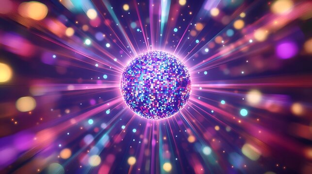 purple disco ball