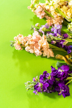Elegant Pastel Rose and Stock Flower Bouquet