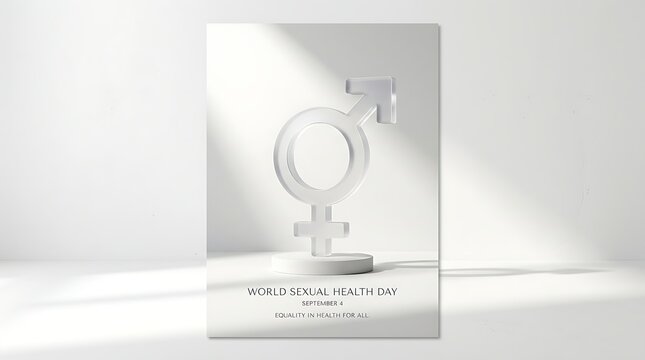 World Sexual Health Day Poster with Glass Gender Symbol