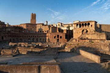 Fototapeta premium Trajan's Forum (Foro di Traiano) at sunset in Rome, Italy