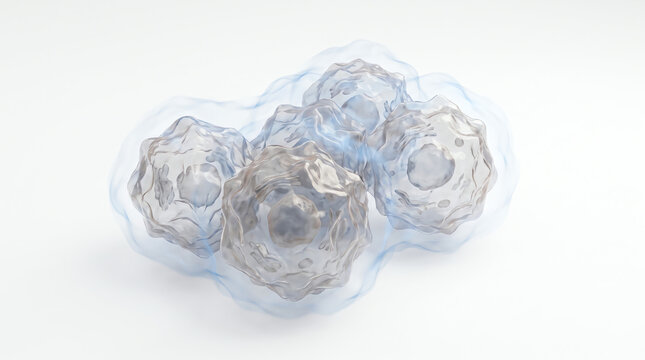 Cellular Dehydration Medical CGI Showing Water Loss in Human Cells