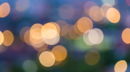 Obraz premium Blurred circular lights bokeh effect soft focus background
