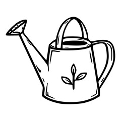 gardening equipment watering can sketch symbol for agriculture graphic element © Zen20