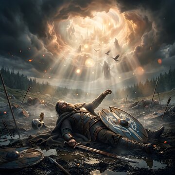 The Viking ascends to Valhalla
