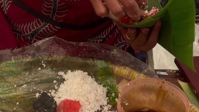 Cenil Traditional Sweet Snack Made from Tapioca Flour and Coconut