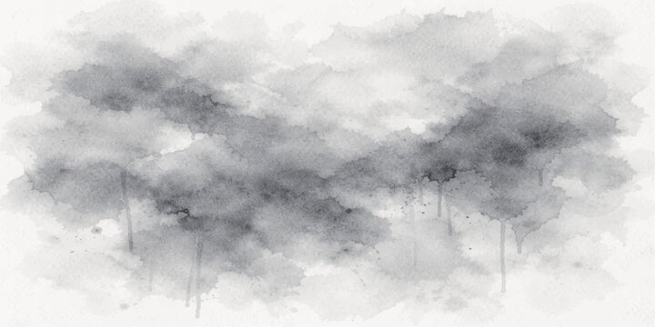 Monochrome storm cloudscape with black and white smoke, dramatic overcast sky, abstract weather background with clouds, wind, and atmospheric light and shadow contrast