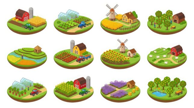 Agricultural farming landscapes and activities