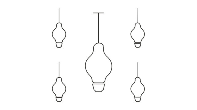 Minimalist Islamic hanging lantern vector icon set with clean line art, elegant mosque lamp silhouettes, ornamental Ramadan decor, spiritual festive lighting for invitations, branding, and design