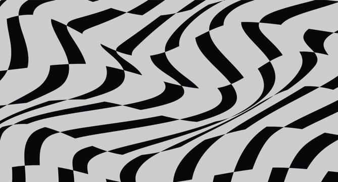 Seamless zebra skin texture with black and white striped pattern, abstract vector illustration of wildlife animal fur design for safari background decoration
