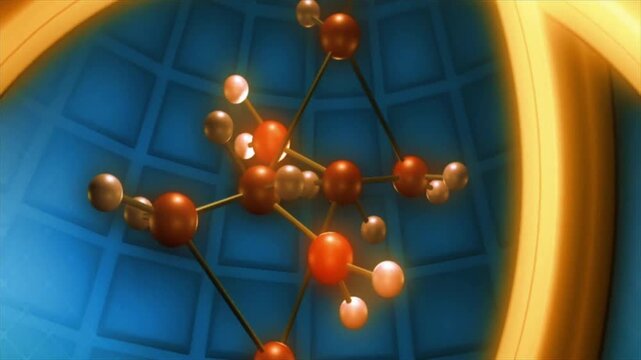 Elegant Tree Decorations with Molecular Structure Ornaments 3D Scientific Holiday Design Featuring DNA Atom Carbon Hydrogen Chemistry and Abstract Science Connections