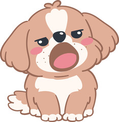 Obraz premium Dog Cartoon Adorable Puppy Illustration