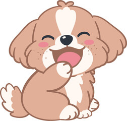 Obraz premium Dog Cute Puppy Flat Clipart