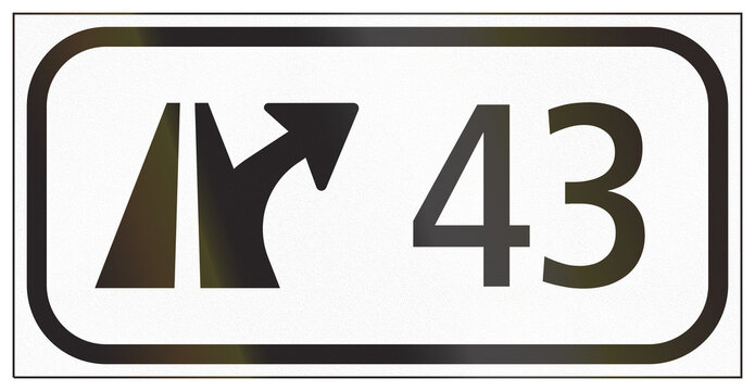 Indication road sign used in Switzerland - Highway exit number