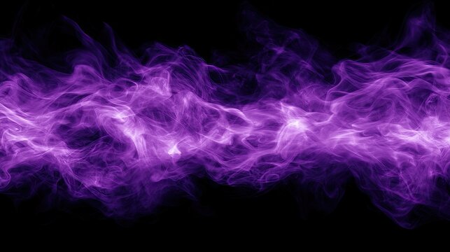 Ethereal purple gas swirls across a dark, void-like background