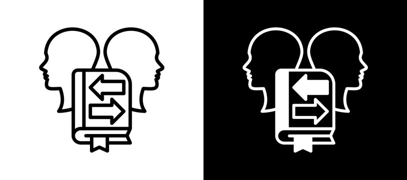 Knowledge Transfer whiteblack icon