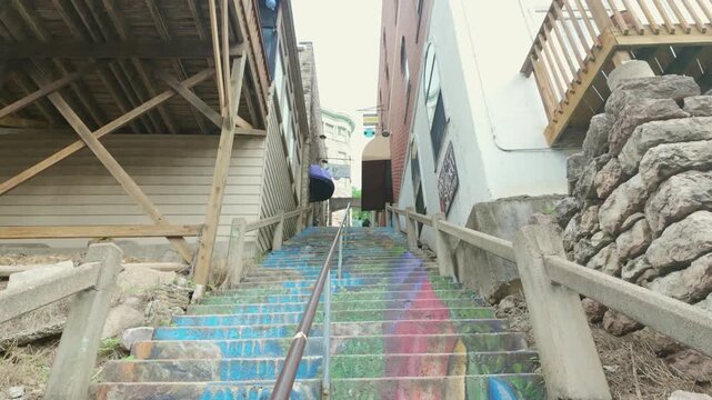 Rainbow stairs in Eureka Springs Arkansas