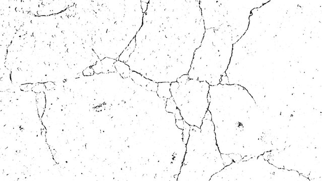 Urban grunge crack texture background with old concrete wall splits, distressed stone road fractures and rough ground surface dirt dust grain. Vintage material design asset for poster or cover. Vector
