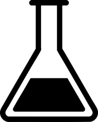 Fototapeta premium Minimalist Science Erlenmeyer Flask Icon for Chemistry Research