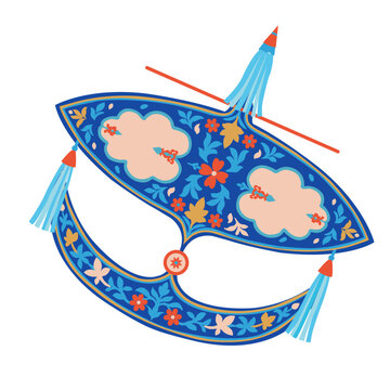 Wau Bulan Malaysia Vector Illustration &ndash; Traditional Malaysian Kite